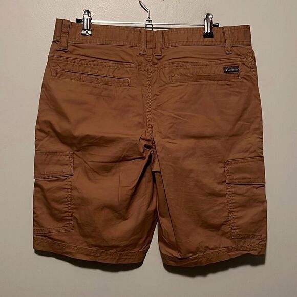 Columbia Omni Shade Sun Protection Men's Tan Cotton Blend Cargo Shorts - Picture 4 of 7